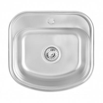 Будкрам купити Кухонна мийка Lidz 4749 0,8 мм Satin (LIDZ4749SAT)