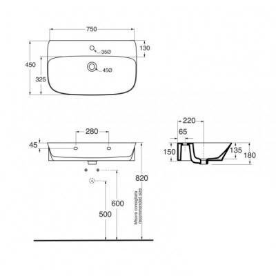 Будкрам купить Раковина Azzurra Prua PRU275MB1 Shiny white Раковина Azzurra Prua PRU275MB1 Shiny white 4