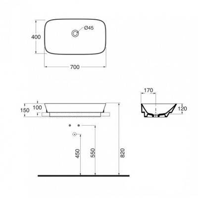 Будкрам купить Раковина-чаша Azzurra Prua PRU70CO1IN Cotton Раковина-чаша Azzurra Prua PRU70CO1IN Cotton 4