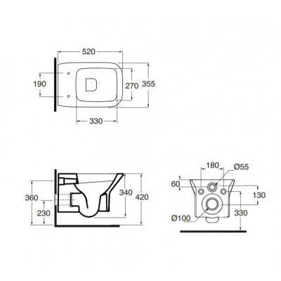Будкрам купить Унитаз подвесной Azzurra Prua PRU100CO1SOSK Унитаз подвесной Azzurra Prua PRU100CO1SOSK 4