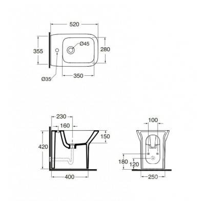 Будкрам купити Біде підлогове Azzurra Prua PRU500CO1 Біде підлогове Azzurra Prua PRU500CO1 4