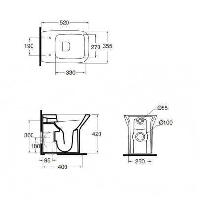 Будкрам купить Унитаз напольный Azzurra Prua PRU100CO1P Унитаз напольный Azzurra Prua PRU100CO1P 4