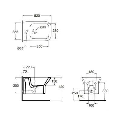 Будкрам купити Біде підвісне Azzurra Prua PRU500CO10SOSK Біде підвісне Azzurra Prua PRU500CO10SOSK 4