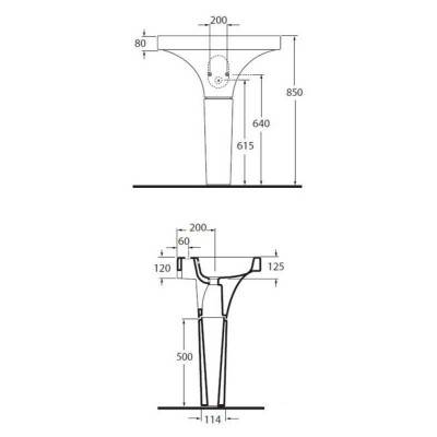 Будкрам купити П'єдестал Azzurra Tulip TUL300B1 П'єдестал Azzurra Tulip TUL300B1 2