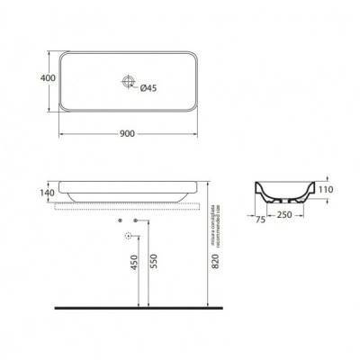 Будкрам купить Раковина-чаша Azzurra Tulip ESO90B1 Раковина-чаша Azzurra Tulip ESO90B1 4