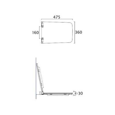 Будкрам купить Сиденье для унитаза Azzurra Tulip TUL1800F с микролифтом Сиденье для унитаза Azzurra Tulip TUL1800F с микролифтом 4