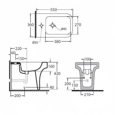 Будкрам купити Біде підлогове Azzurra Tulip TUL500B1M Біде підлогове Azzurra Tulip TUL500B1M 4