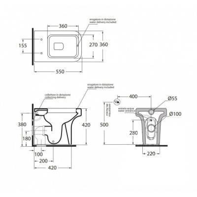 Будкрам купить Унитаз-биде Azzurra Tulip TUF100B1P Унитаз-биде Azzurra Tulip TUF100B1P 4