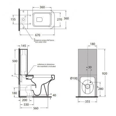 Будкрам купити Бачок для унітазу Azzurra Tulip One TUO400B1MBL Бачок для унітазу Azzurra Tulip One TUO400B1MBL 4