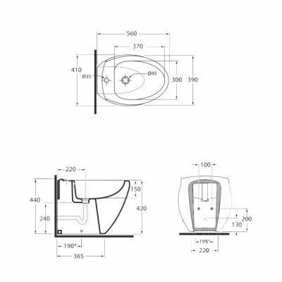 Будкрам купити Біде підлогове Azzurra Clas+ CLP500B1M Біде підлогове Azzurra Clas+ CLP500B1M 4
