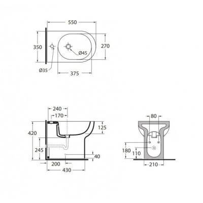 Будкрам купити Біде підлогове Azzurra Nuvola NUV500B1 Біде підлогове Azzurra Nuvola NUV500B1 4
