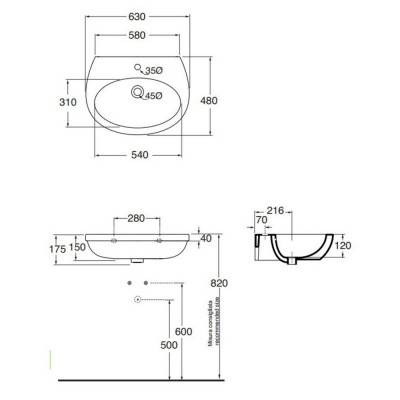 Будкрам купить Раковина Azzurra Cult XCU200B164 Shiny white Раковина Azzurra Cult XCU200B164 Shiny white 4