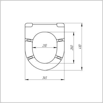 Будкрам купити Сидіння для унітазу Azzurra Pratica PRA1800F з мікроліфтом Сидіння для унітазу Azzurra Pratica PRA1800F з мікроліфтом 4