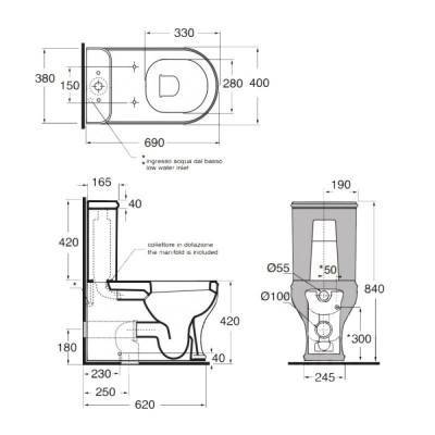 Будкрам купить Бачок для унитаза Azzurra Charme CHA400B1C Бачок для унитаза Azzurra Charme CHA400B1C 4