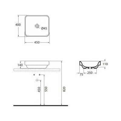 Будкрам купити Раковина-чаша Azzurra Elegance soft ESO45B1 Shiny white Раковина-чаша Azzurra Elegance soft ESO45B1 Shiny white 4