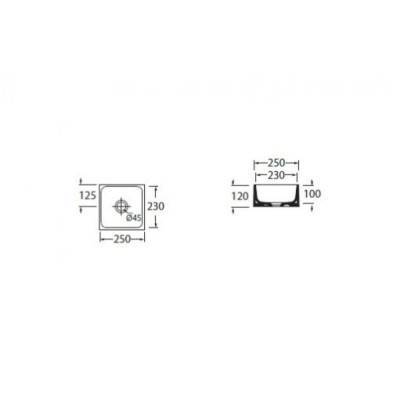 Будкрам купить Раковина-чаша Azzurra Lavabi arredo GEO25B1 Shiny white Раковина-чаша Azzurra Lavabi arredo GEO25B1 Shiny white 4