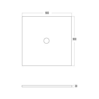 Будкрам купить Душевой поддон Azzurra Uniko 90 UN9090CO1 Coton Душевой поддон Azzurra Uniko 90 UN9090CO1 Coton 4