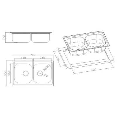 Будкрам купить Кухонная мойка Apell Oceano OH792IPC Satin Кухонная мойка Apell Oceano OH792IPC Satin 4