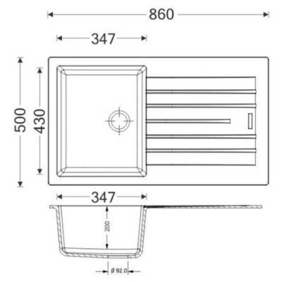 Будкрам купить Кухонная мойка Apell Pietra Plus PTPL861AL Alluminium Кухонная мойка Apell Pietra Plus PTPL861AL Alluminium 4