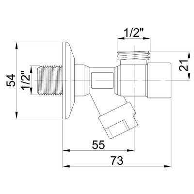 Будкрам купити Кран приладовий буксовий Icma 1/2" кутовий №518 Кран приладовий буксовий Icma 1/2" кутовий №518 4