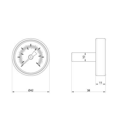 Будкрам купить Термометр Icma 40 мм 0-120°С №206 Термометр Icma 40 мм 0-120°С №206 3