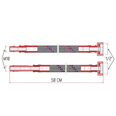 Будкрам купити Гнучка підводка для змішувача SD Forte М10 50 см SF380W50 Гнучка підводка для змішувача SD Forte М10 50 см SF380W50 4