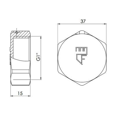 Будкрам купить Заглушка SD Forte 1" ВР SF35225 Заглушка SD Forte 1" ВР SF35225 3