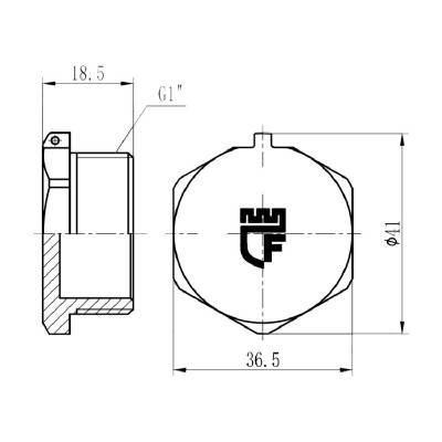 Будкрам купить Заглушка SD Forte 1" НР SF35325 Заглушка SD Forte 1" НР SF35325 4