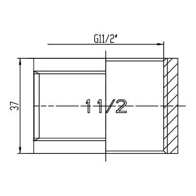 Будкрам купити Муфта SD Forte 1" 1/2 ВР SF35640 Муфта SD Forte 1" 1/2 ВР SF35640 4