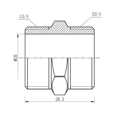 Будкрам купити Ніпель SD Forte 3/4" SF35820 Ніпель SD Forte 3/4" SF35820 4