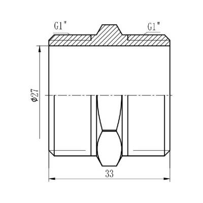 Будкрам купить Ниппель SD Forte 1" SF35825 Ниппель SD Forte 1" SF35825 4
