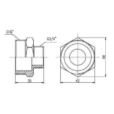 Будкрам купить Ниппель редукционный SD Forte 1" 1/4х3/4" SF3593220 Ниппель редукционный SD Forte 1" 1/4х3/4" SF3593220 4