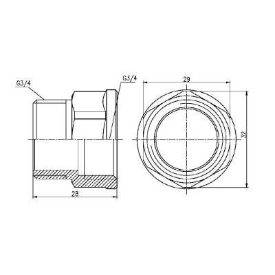 Будкрам купити Перехід SD Forte 3/4" ВН SF3602020 Перехід SD Forte 3/4" ВН SF3602020 4