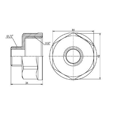 Будкрам купить Переход SD Forte 1" 1/4х1/2" ВН SF3603215 Переход SD Forte 1" 1/4х1/2" ВН SF3603215 4