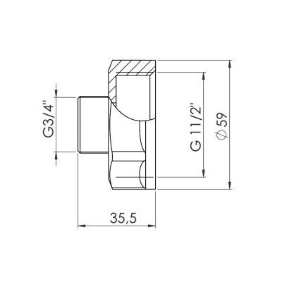 Будкрам купить Переход SD Forte 1" 1/2х3/4" ВН SF3604020 Переход SD Forte 1" 1/2х3/4" ВН SF3604020 3