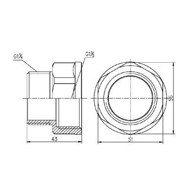 Будкрам купить Переход SD Forte 1" 1/2х1" 1/4 ВН SF3604032 Переход SD Forte 1" 1/2х1" 1/4 ВН SF3604032 4
