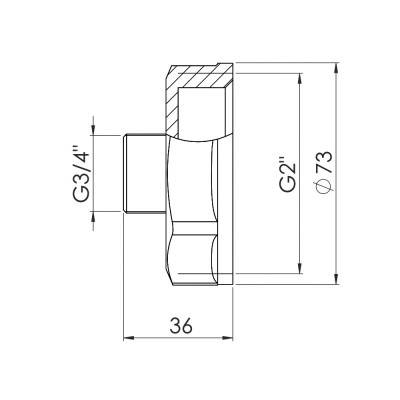 Будкрам купить Переход SD Forte 2"х3/4" ВН SF3605020 Переход SD Forte 2"х3/4" ВН SF3605020 3
