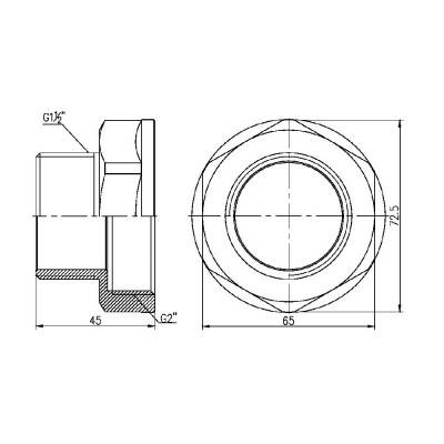 Будкрам купити Перехід SD Forte 2"х1" 1/2 ВН SF3605040 Перехід SD Forte 2"х1" 1/2 ВН SF3605040 4