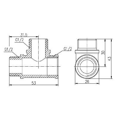 Будкрам купити Трійник SD Forte 1/2" ВНН SF36515 Трійник SD Forte 1/2" ВНН SF36515 4