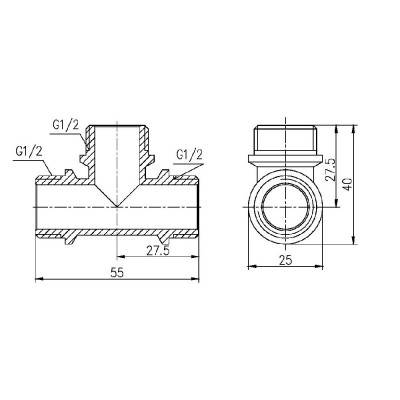Будкрам купити Трійник SD Forte 1/2" ПН SF36715 Трійник SD Forte 1/2" ПН SF36715 4