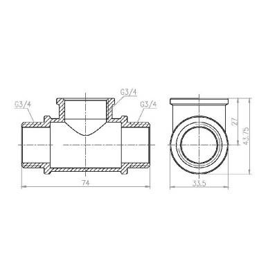 Будкрам купить Тройник SD Forte 3/4" ВНН SF36620 Тройник SD Forte 3/4" ВНН SF36620 4
