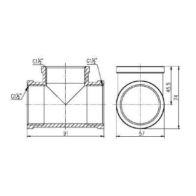 Будкрам купити Трійник SD Forte 1" 1/2 ВР SF36140 Трійник SD Forte 1" 1/2 ВР SF36140 4