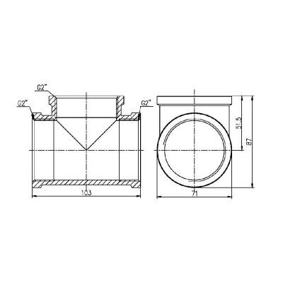 Будкрам купить Тройник SD Forte 2" ВВ SF36150 Тройник SD Forte 2" ВВ SF36150 4