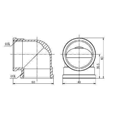 Будкрам купити Кутник SD Forte 1" 1/4 ВВ SF36832 Кутник SD Forte 1" 1/4 ВВ SF36832 4