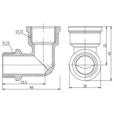 Будкрам купити Кутник SD Forte 1/2" ВН SF37215 Кутник SD Forte 1/2" ВН SF37215 4