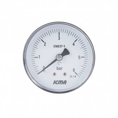 Будкрам купити Манометр Icma 1/4" 0-6 бар, заднє підключення №243