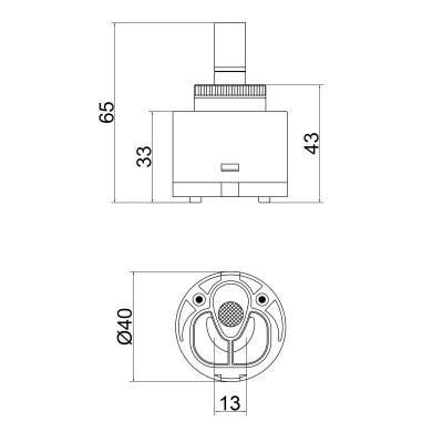 Будкрам купить Картридж Qtap 40 с пластиковым штоком Картридж Qtap 40 с пластиковым штоком 4