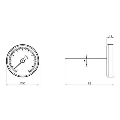 Будкрам купить Термометр Icma 0-120°С для антиконденсационного клапана №134 Термометр Icma 0-120°С для антиконденсационного клапана №134 3