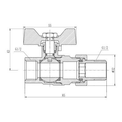 Будкрам купить Кран шаровой "Американка" SD Forte 1/2" прямой SF220W15 Кран шаровой "Американка" SD Forte 1/2" прямой SF220W15 4