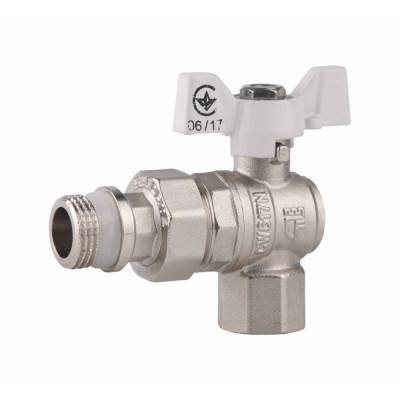 Будкрам купити Кран кульовий "Американка" SD Forte 3/4" з антипротечкою кутовий SF223W20